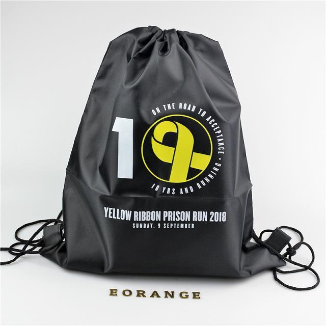 classic drawstring bag goodies logo print customised event corporate gift