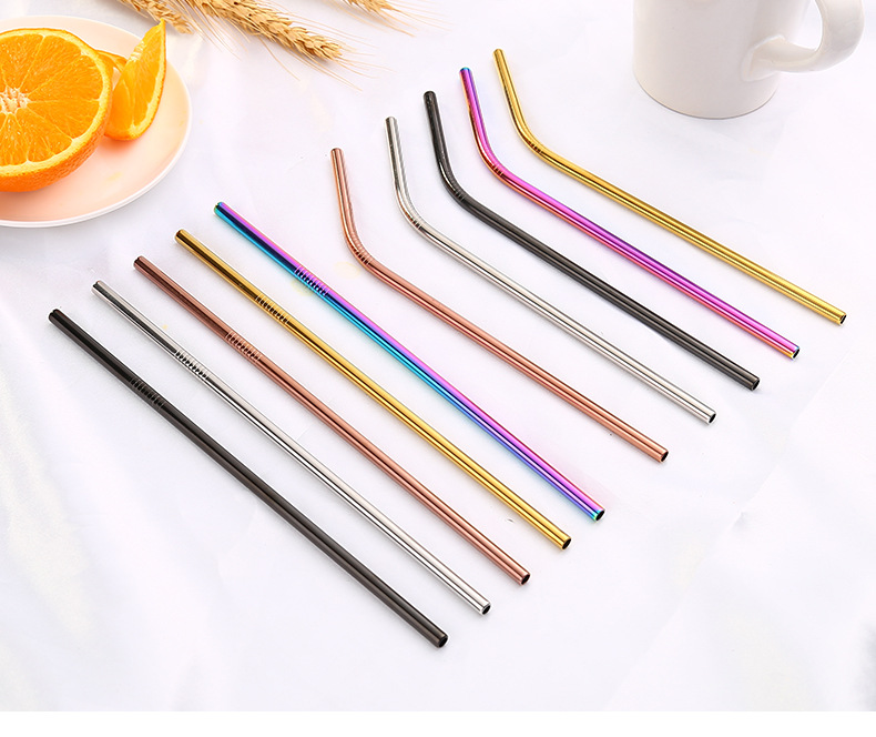 Get Customized company logo print Stainless Steel Straws metal in singapore Starts from 100pcs for wedding, company event, career fair, trade show, exhibition and conference.