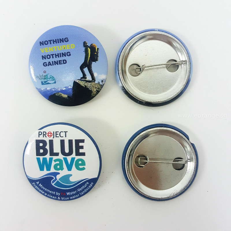 Customised Button Badge for event giveaway with logo print to promote product and services