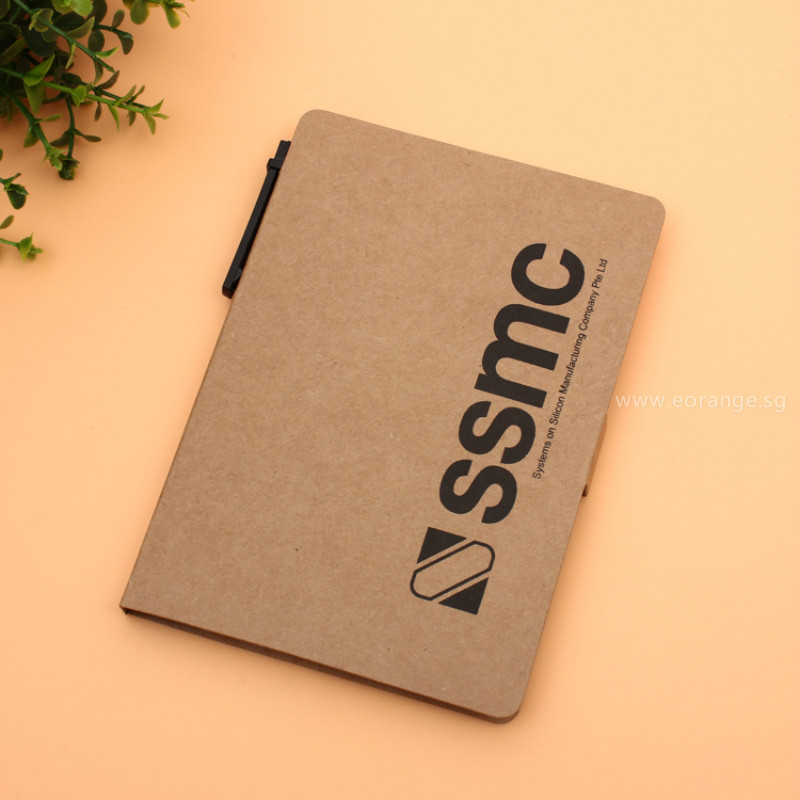 Eco-Friendly Desk Essentials Notebooks with Sticky Memo-pad and Pen