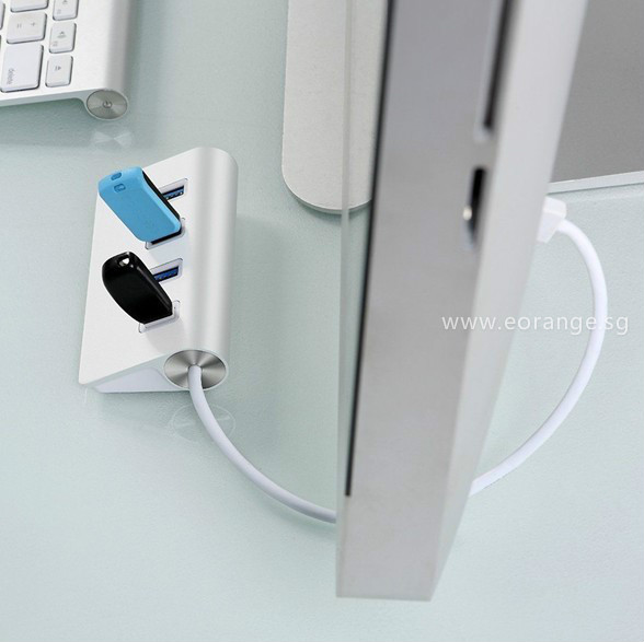 4-Port Aluminum Wave USB Hubs