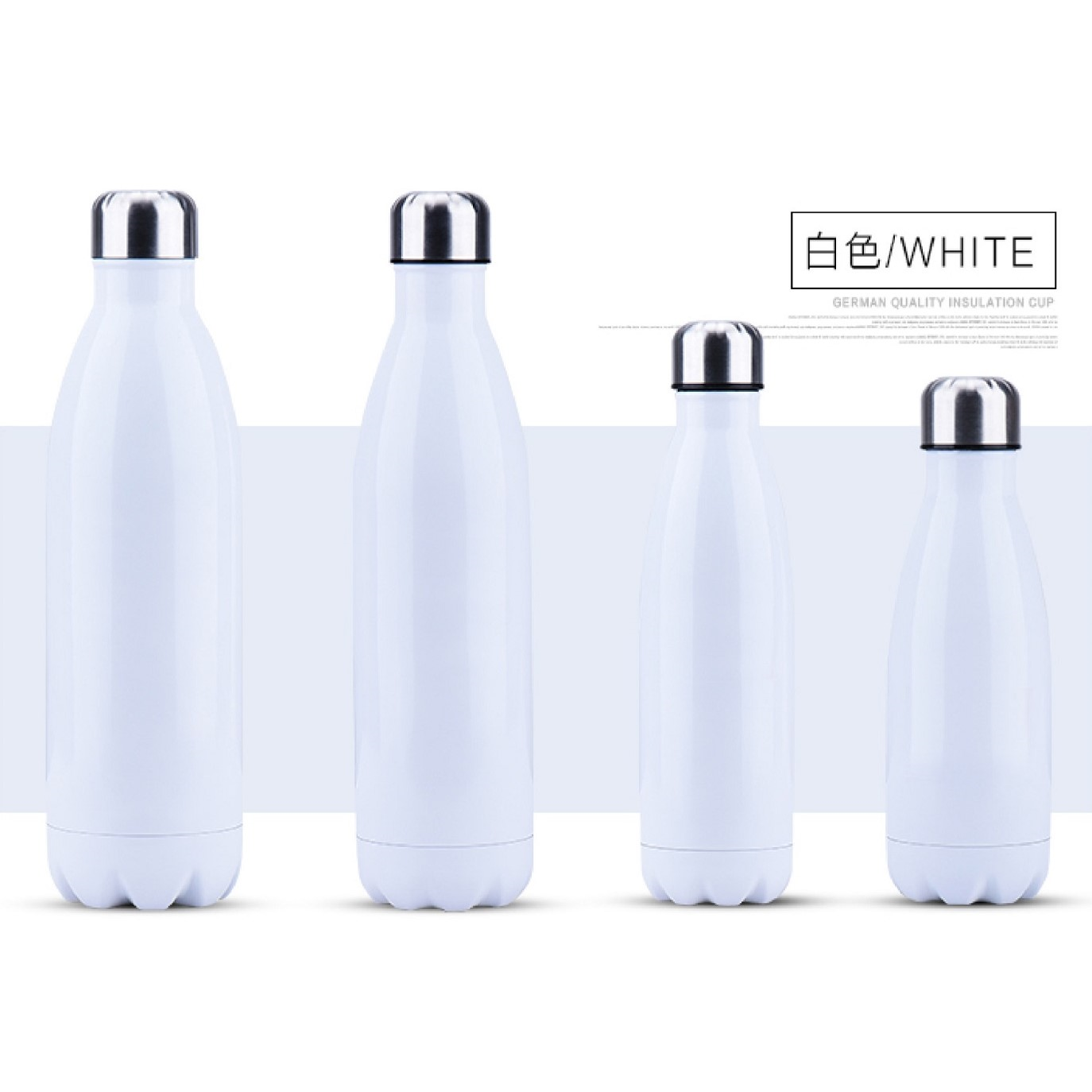 Insulated Stainless Steel Cola Shaped Sports Water Bottles