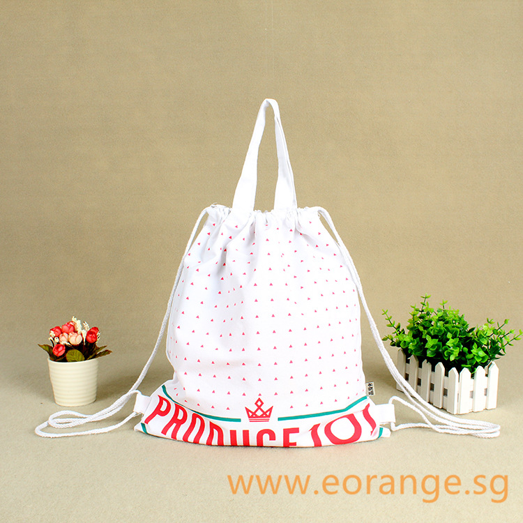 Canvas Drawstring Bag with Handle