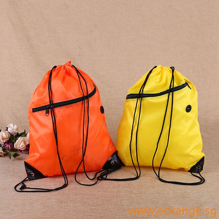 Drawstring Backpacks with Pocket and Earphone Slot