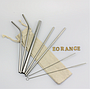 Reusable Stainless Steel Metal Straw Set